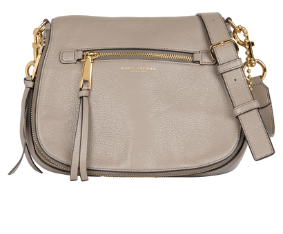 Recruit Nomad Messenger, &pound;160, Handbags, Taupe, Leather, Front view